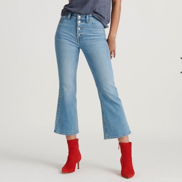 NWT Lucky Brand Bridgette Cropped Flare Black Size 12/31 - Picture 15 of 16